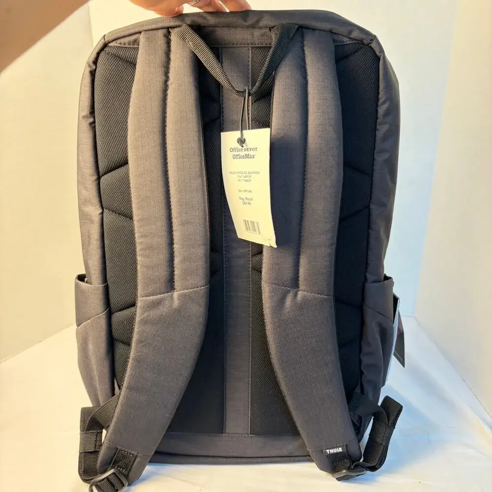 NWT Thule Lithos 20L black backpack, laptop/tablet pockets. office, career